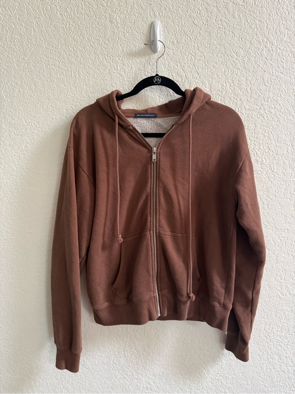 Brandy Melville Brown Zip Hoodie